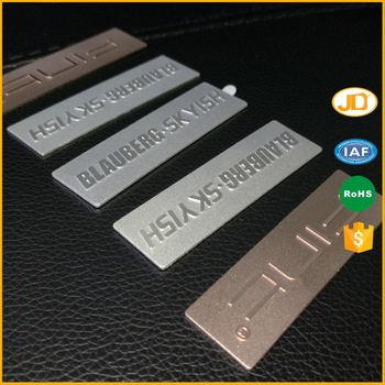 Wholesale Custom Brand Logo Metal Nameplate for Bags Decoration