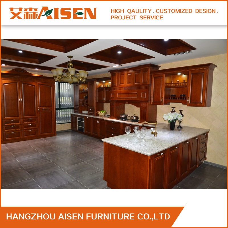 Export to America Kitchen Door Maple Solid Wood Kitchen Cabinet