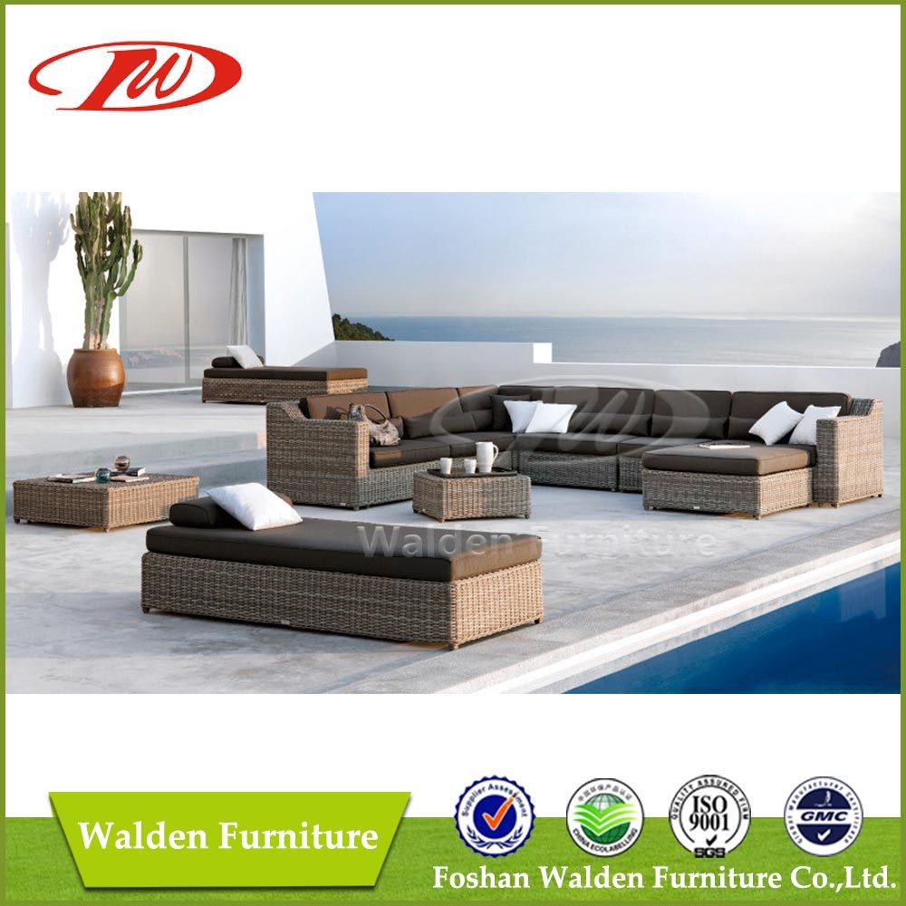 Indoor Modern Rattan Sofa Set, Indoor Sofa Set, Round Rattan Sofa Set (DH-9707)