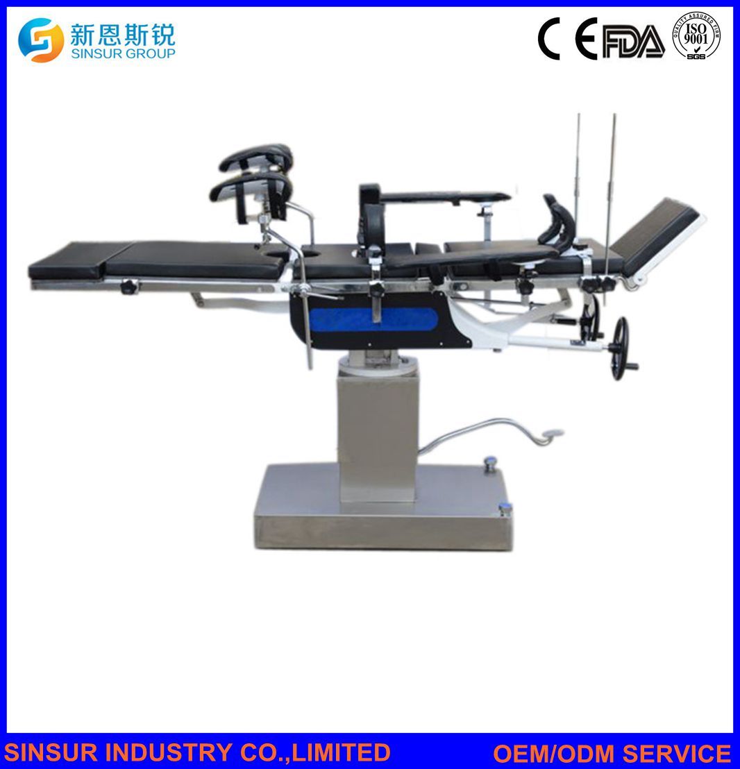 Hospital Surgical Equipment Manual Hydraulic Multi-Function Head-Controlled Operating Theater Tables
