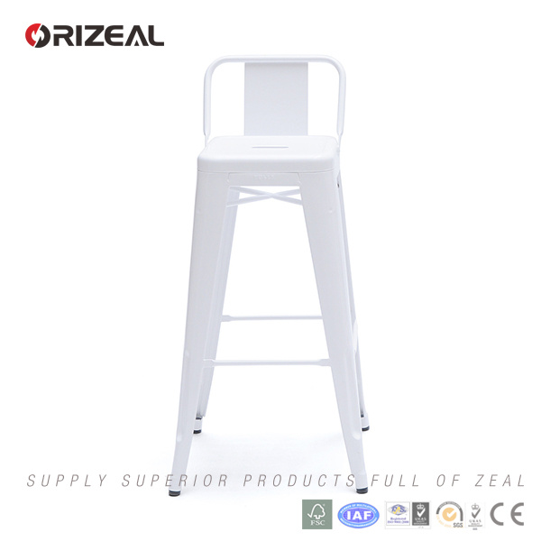 Replica Tolix Bar Stool with Low Backrest (OZ-IR-1008B)