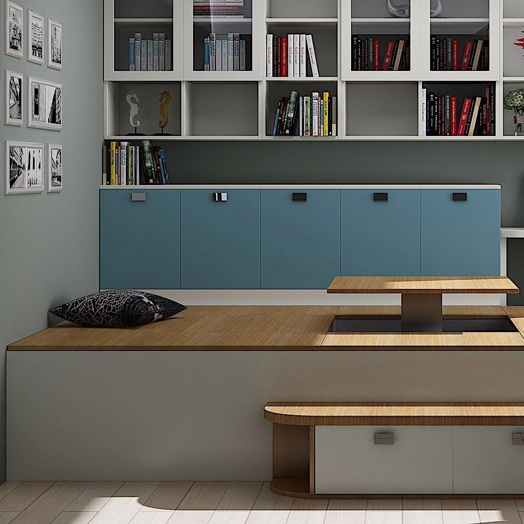 PVC MDF Board Living Room Furniture Pantry Cabinet with Japanese Tatami