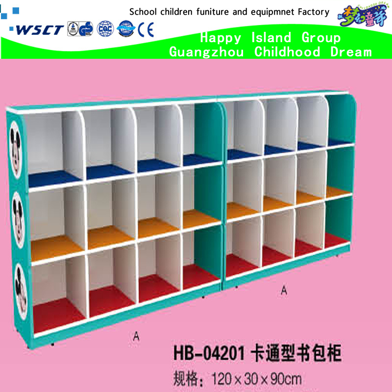 School Bag Ark Preschool Wooden Kids Schoolbag Cabinet for Kids Wooden Role Play (HC-3011)