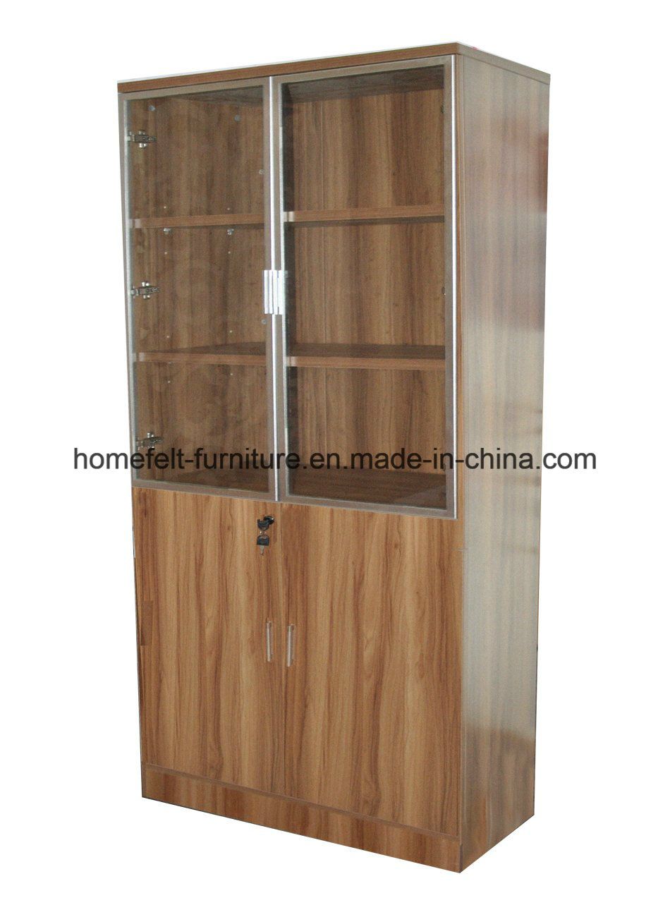File Cabinet Office Shelf Bookcase with Glass Door