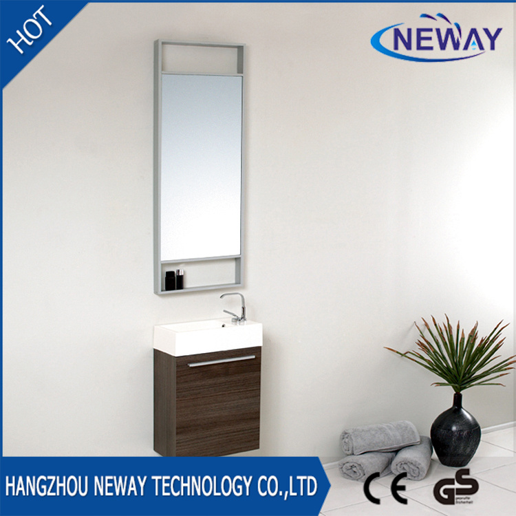 Small Wall Mounted Melamine Modern Bathroom Furniture