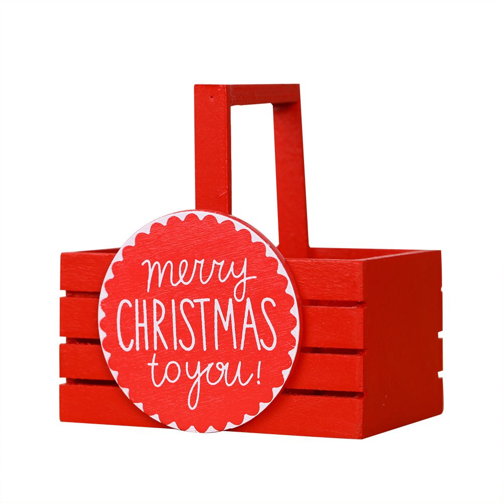 Wooden Christmas Candy Basket for Christmas Decoration and Gift in Stock