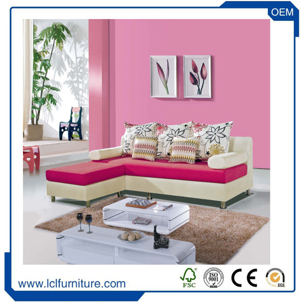Living Room Sectional Big Size PU Leather Curved Sofa Bed