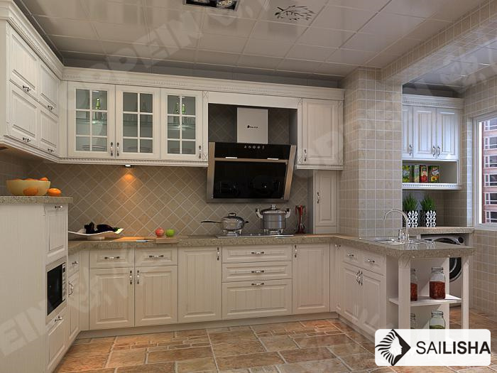 Turkish Modern Home Hotel Furniture Island Wood Kitchen Cabinet