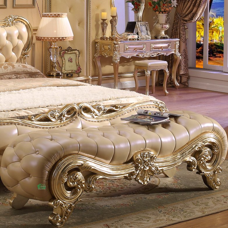 Wood Bed Bench and Stool Cabinet for Bedroom Furniture