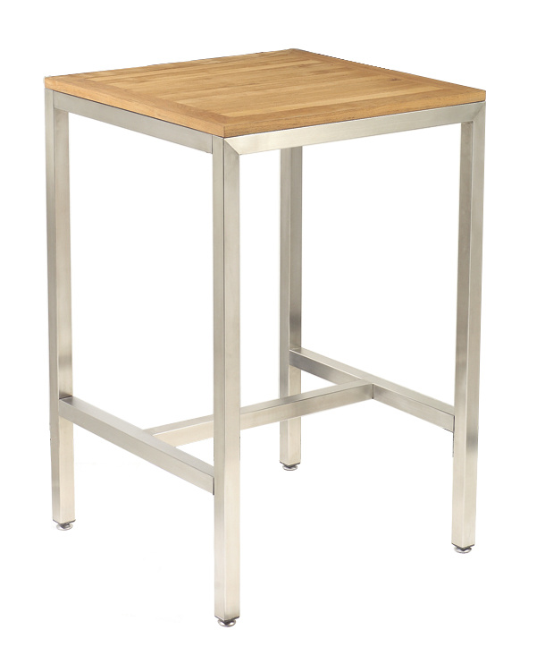Knock Down Teak Wood Outdoor Bar Table