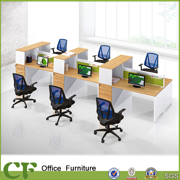 Fabric Partition Panel MFC 6 Person Office Workstation for Clerks