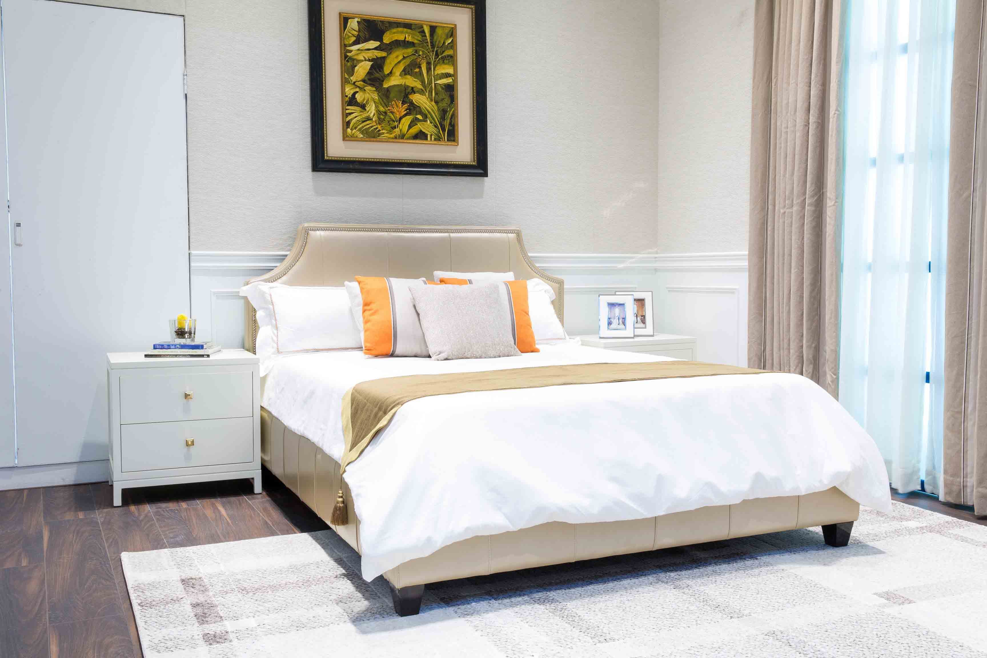 Comtemporay Half Leather Bed (BM-2)