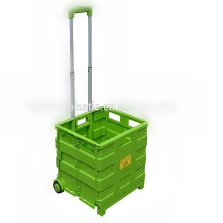 2017 Autumn High Quality Multi-Use Green Plastic Shopping Cart