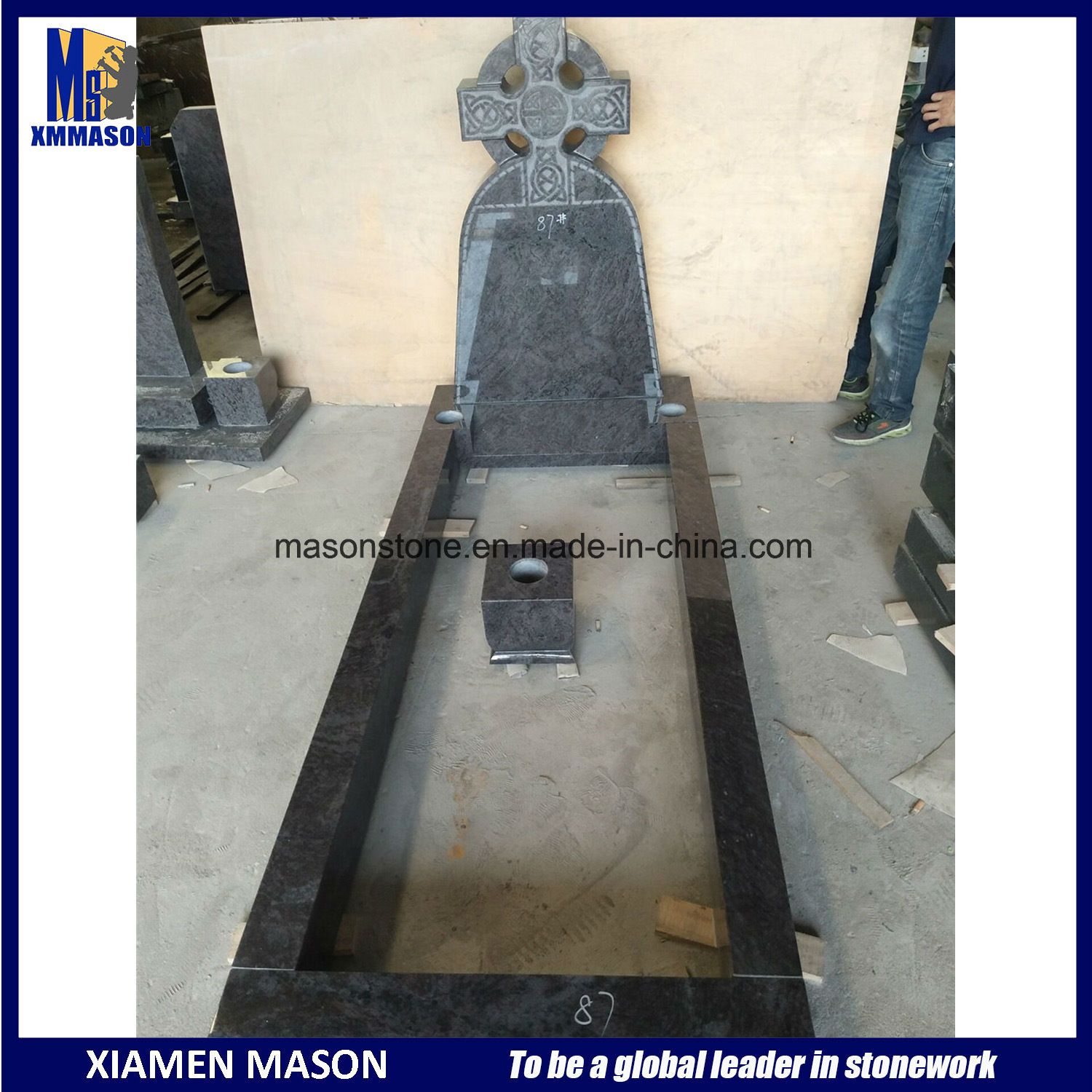 Celtic Cross Heastones for Monuments with Kerbs