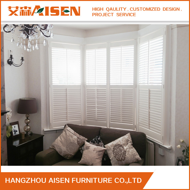 Elegant White Decorative Durable Design Wood Window Shutter