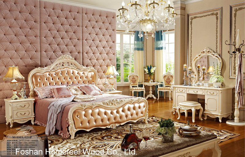 Best Quality Classical Wooden Bedroom Furniture Set (HF-MG820)