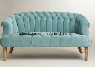 American Country Rural Mediterranean Sofa Furniture Restoring Ancient Ways Leisure Solid Wood Double Cloth Art Sofa in The Living Room (M-X3377)