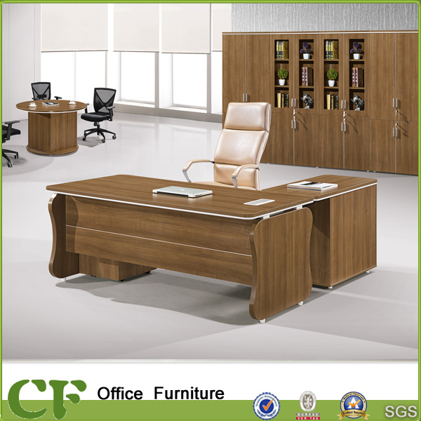 OEM Design Curved China Factory Melamine Manager Office Table