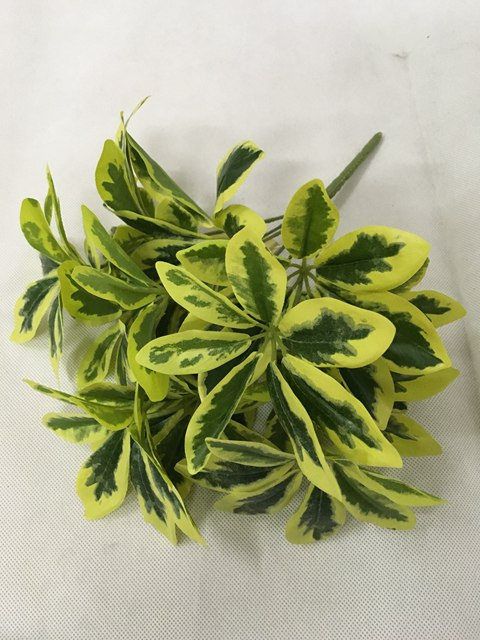 PE Yellow Schefflera Artificial Plant for Home Decoration (50102)