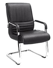Modern Leather Meeting Office Conference Visitor Chair Without Wheels (HF-BLA174D)
