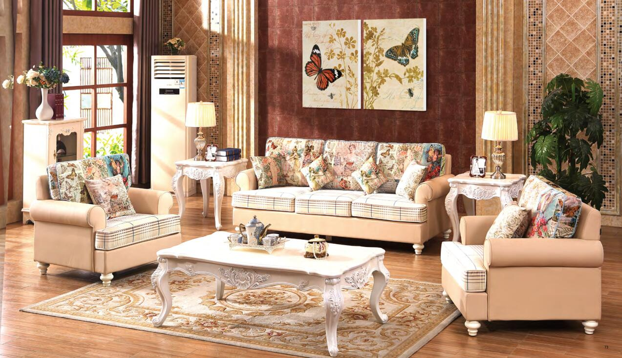 Custom Printed Fashion Latest Design Sofa Set