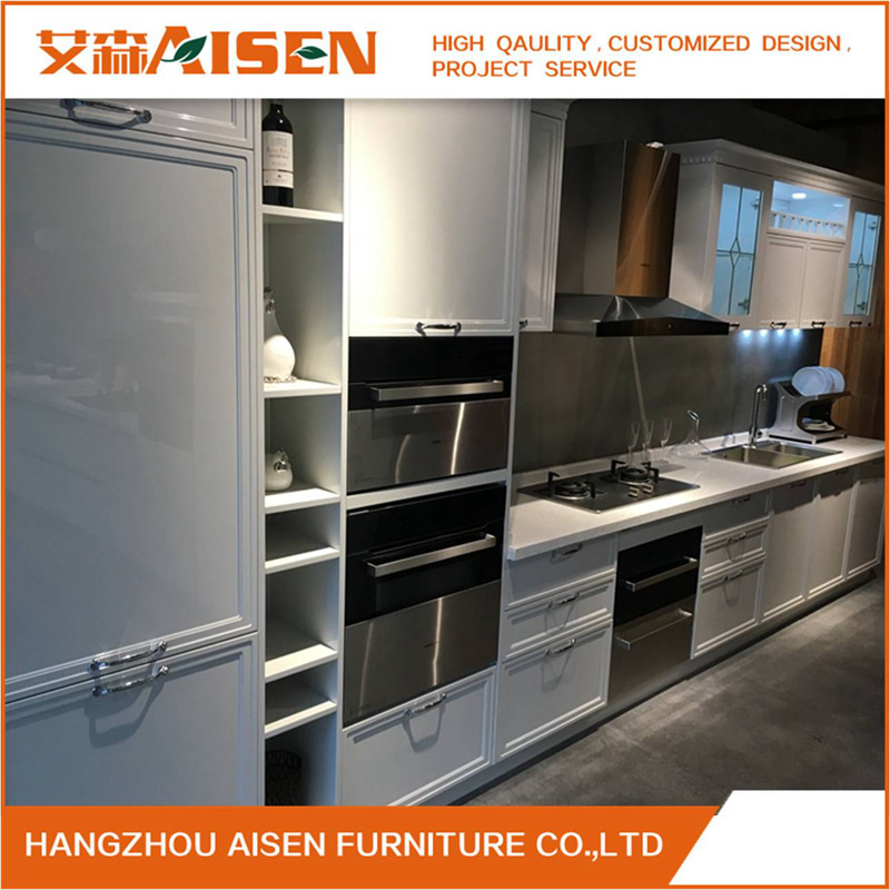 White Modern Design Easy to Clean Lacquer Kitchen Cabinet