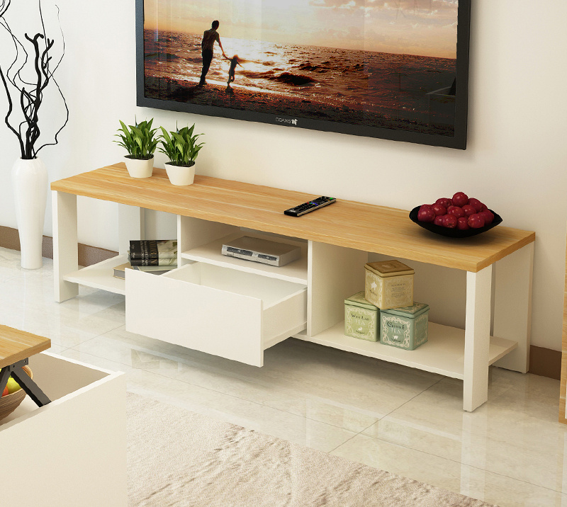 Wooden TV Cabinet with Showcase, TV Cabinet Design in Living Room