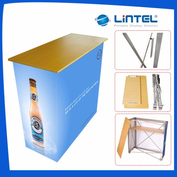 Foldable Supermarket Display Table Promotional Fabric Counter Pop up Counter