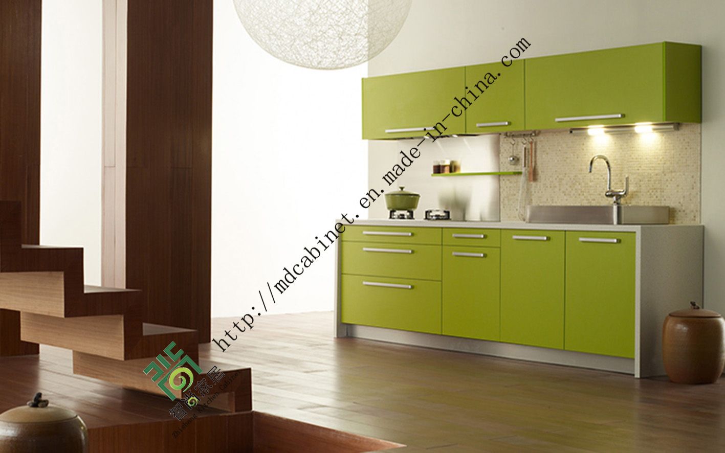 a High Quality Purple Lacquer Kitchen Cabinet (zs-174)