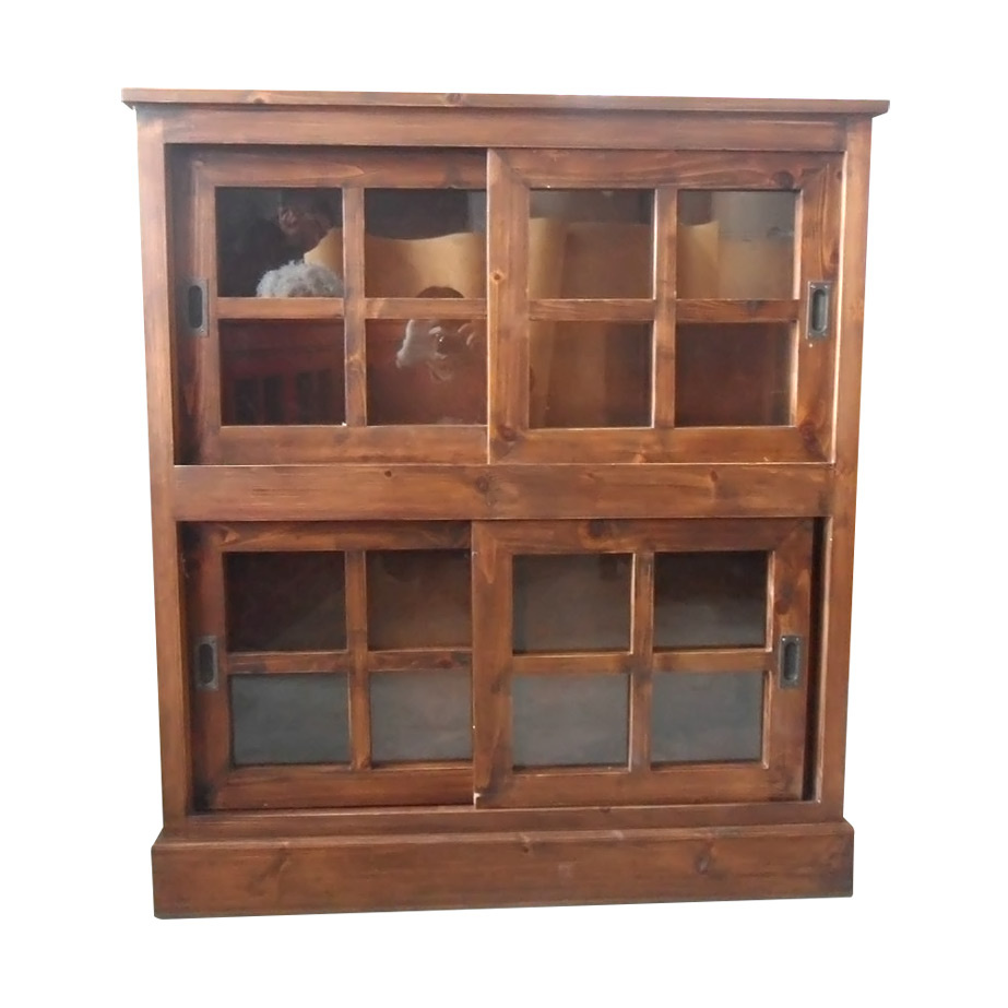Antique Furniture Glass Sliding Display Cabinet Lwb842