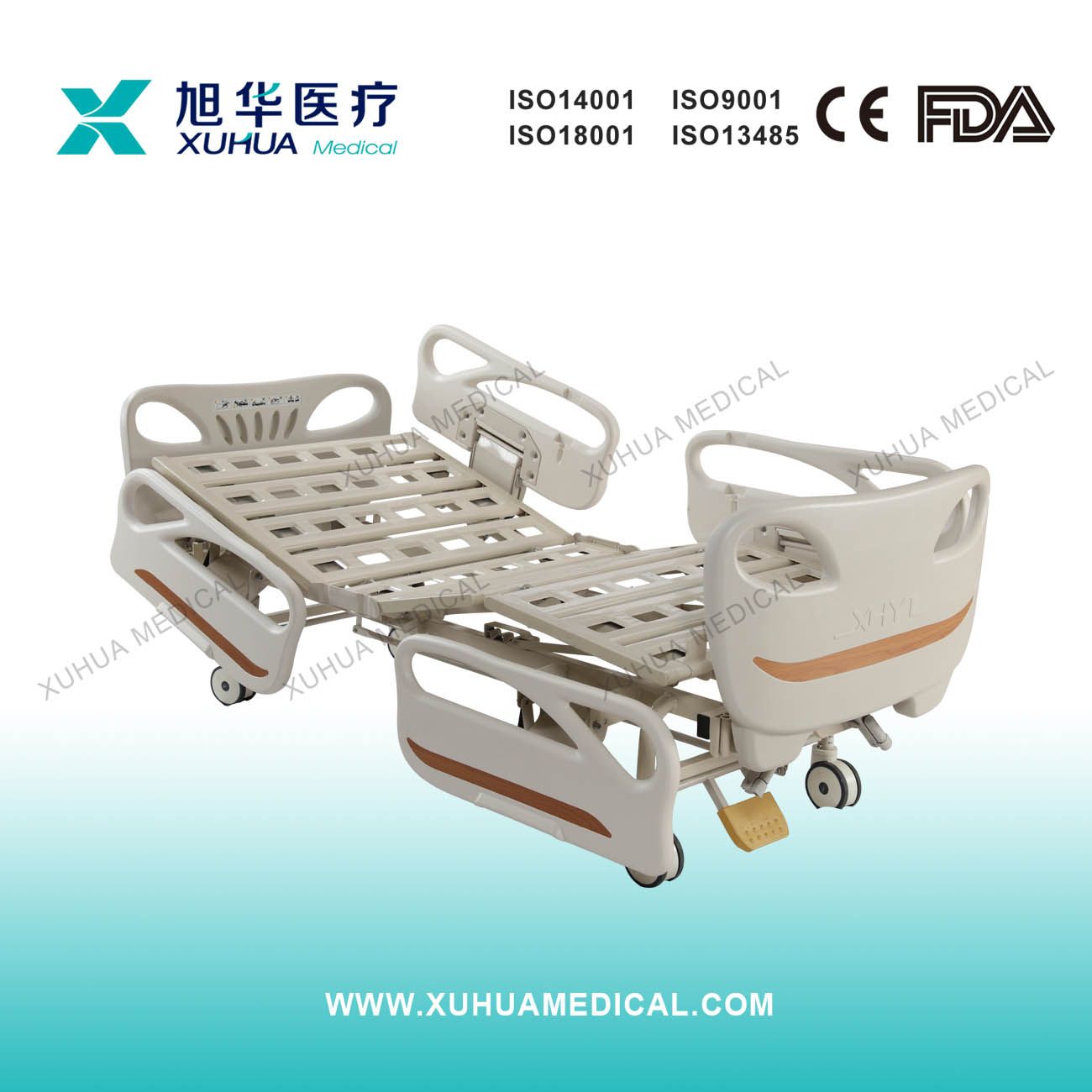 Two Cranks Manual Hospital Sick Bed (XHS20A)