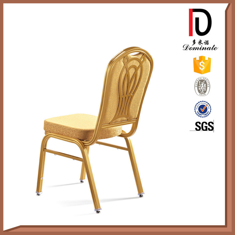 Blue Fabric Silver Aluminium Chairs with Padded Back (BR-A073)