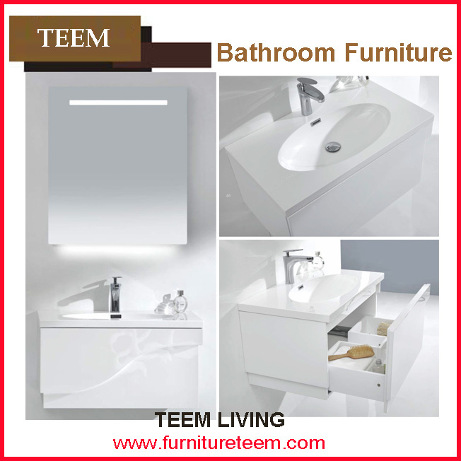 Modern Hot Sale Floor Standing Double Sinks Wooden Bathroom Cabinet