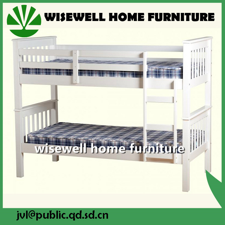 Solid Pine Wood Twin Over Twin Bunk Bed