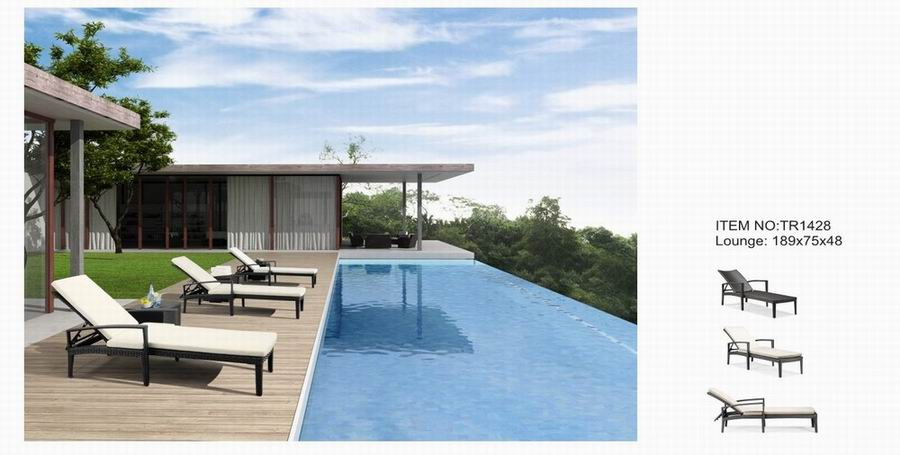 Garden Rattan & Wicker Bed Patio Lounge