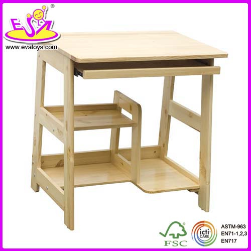 Natural Mini Notebook Wood Desk, Computer Desk for Kids, Wooden Toy Computer Desk for Children, Best Wooden Computer Desk Wj278317