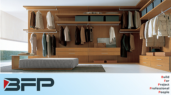 High Quality Bedroom Furniture Wooden Walk in Closet