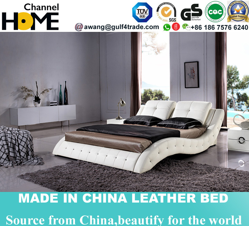 Luxury Modern Wooden King Size Style Bedroom Furniture Bed (HC310)