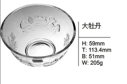 Peony Flower Glass Bowl Good Price Sdy-F00343