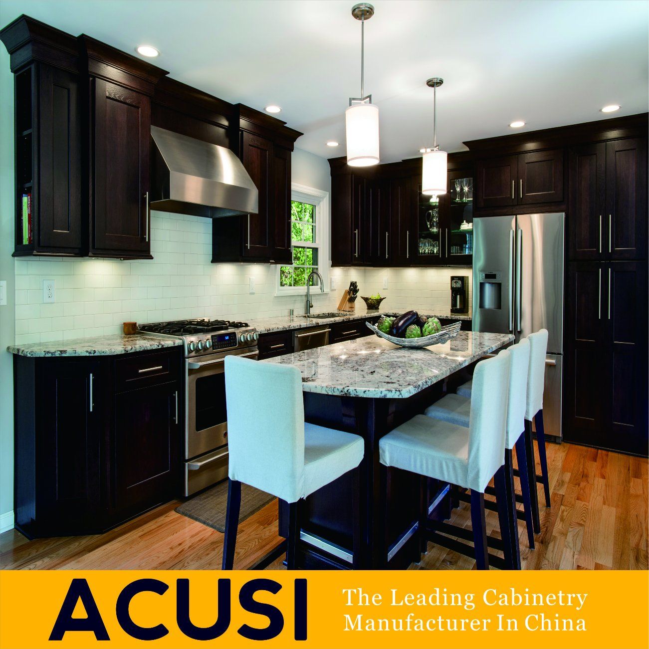 Wholesale American Solid Wood Kitchen Cabinets (ACS2-W35)