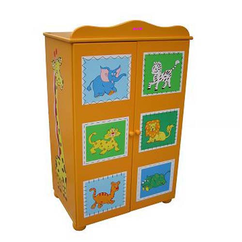 Kids Cheap Colorful Wooden Toy Wardrobe (WJ278035)