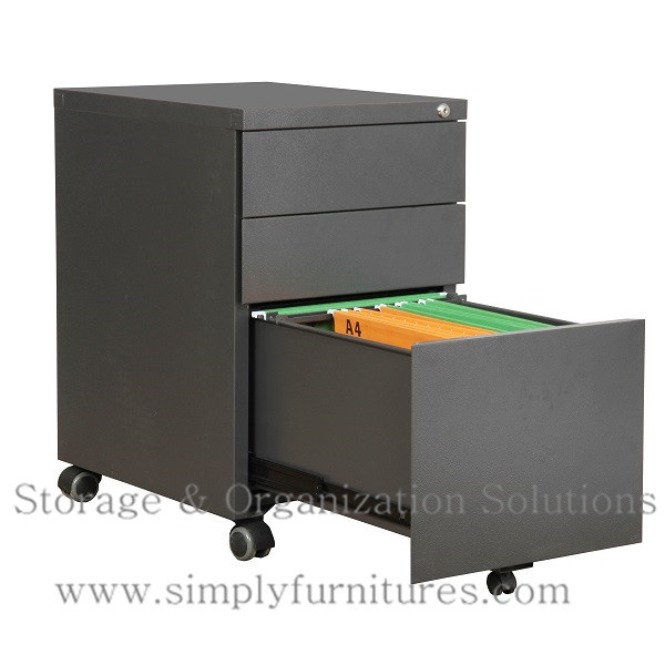 3 Drawer File Cabinet with Wheels