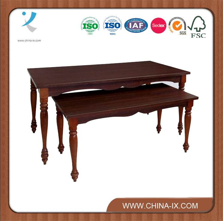 Set of 2 Cherry Wood Nesting Table for Retail Store