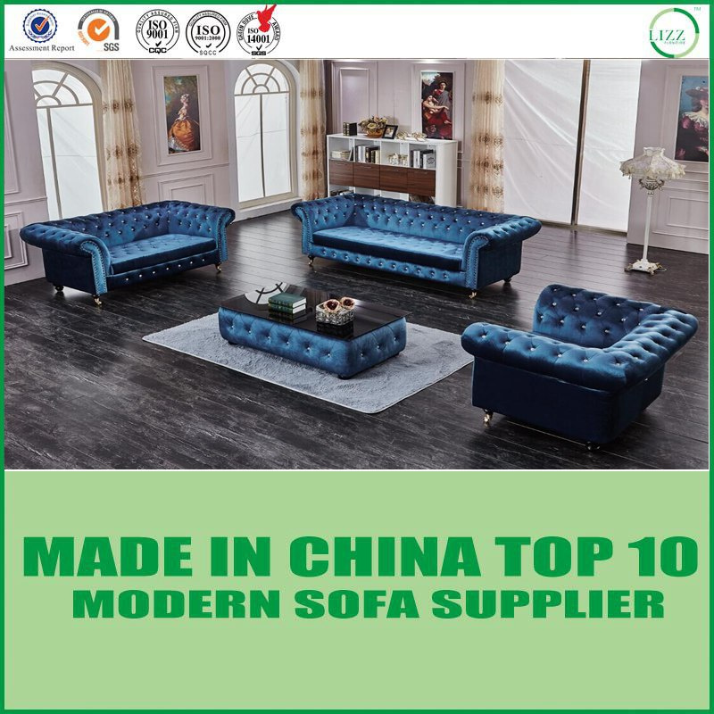 Different Color Modern Luxury Contemporary Fabric Sofa with Crystal
