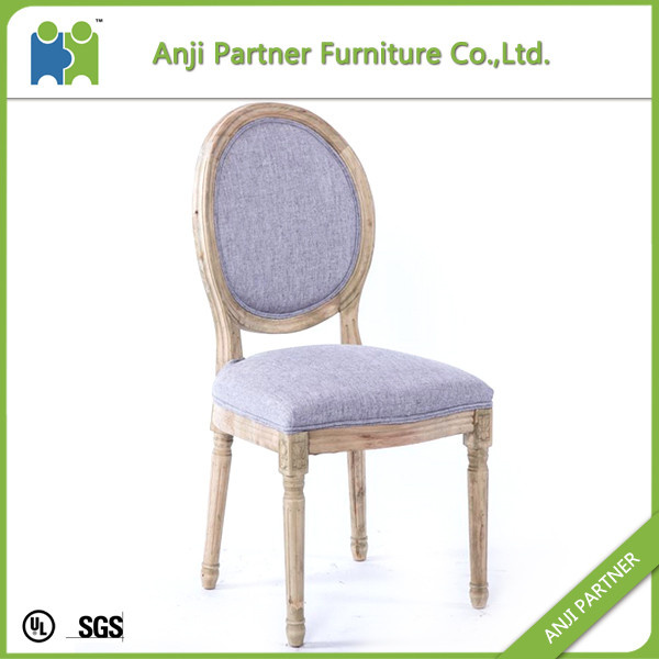 Vintage Purple Fabric and Wooden Legs Classical Dining Chair (Abigail)