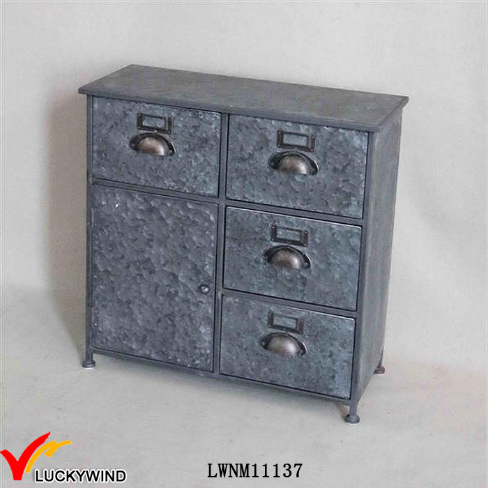 Art Antique Filing Cabinet in Vintage Metal