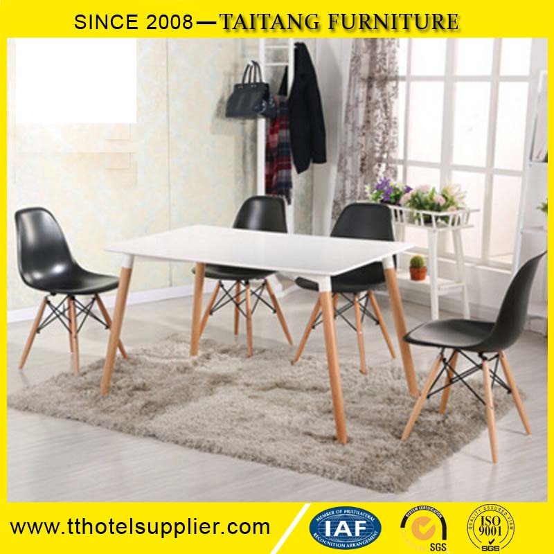 Wood Leg MDF Dining Table European Style Leisure Coffee Table