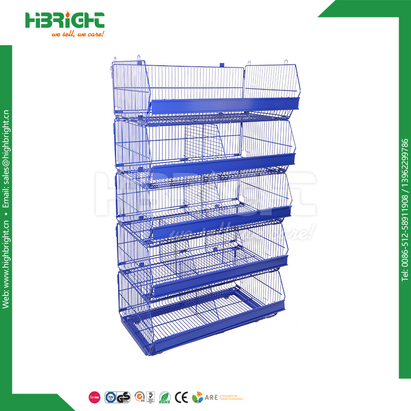 Metal Stacking Storage Cage for Supermarket