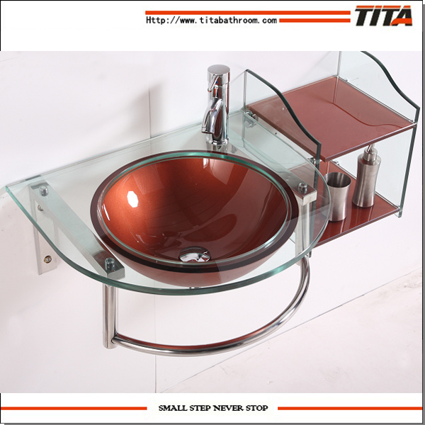 Bathroom Glass Vanity Sink (TH70847)