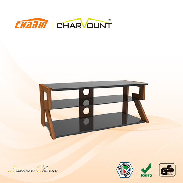High Quality MDF & Tempered Glass LCD TV Stand Design Home Furniture (CT-FTVS-CM104)